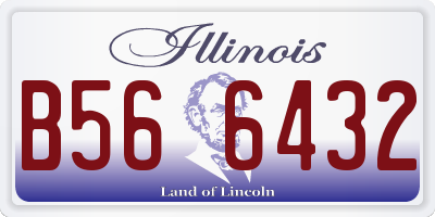 IL license plate B566432