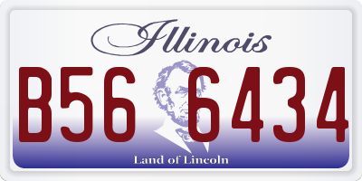 IL license plate B566434