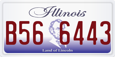 IL license plate B566443
