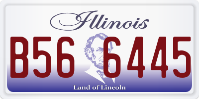 IL license plate B566445