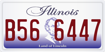 IL license plate B566447
