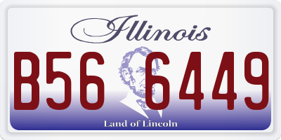 IL license plate B566449