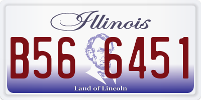 IL license plate B566451