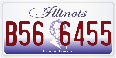 IL license plate B566455