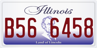 IL license plate B566458