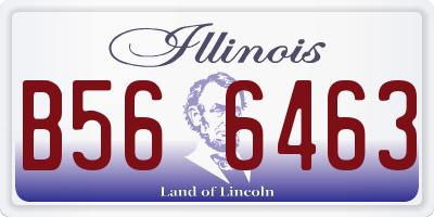 IL license plate B566463