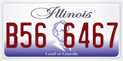 IL license plate B566467