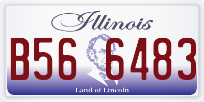 IL license plate B566483
