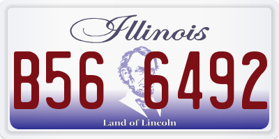 IL license plate B566492