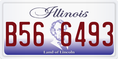 IL license plate B566493