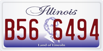IL license plate B566494