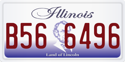 IL license plate B566496