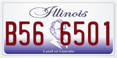 IL license plate B566501