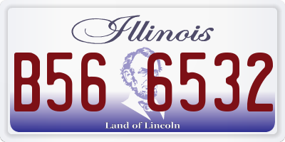 IL license plate B566532