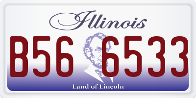 IL license plate B566533