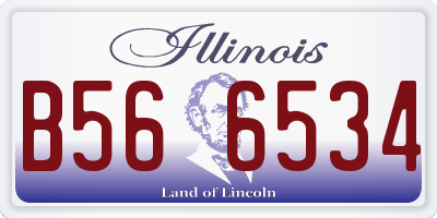 IL license plate B566534