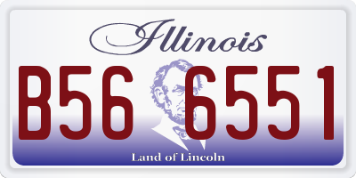 IL license plate B566551