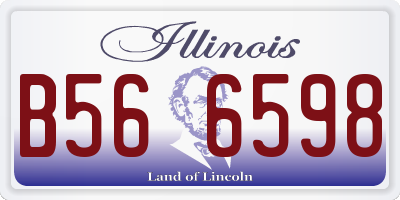 IL license plate B566598