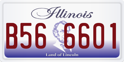 IL license plate B566601