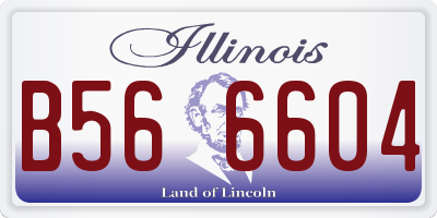 IL license plate B566604