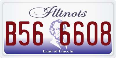 IL license plate B566608