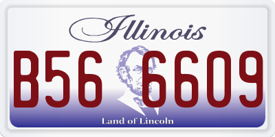 IL license plate B566609