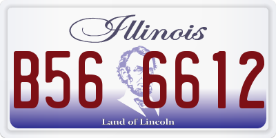 IL license plate B566612