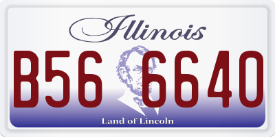 IL license plate B566640