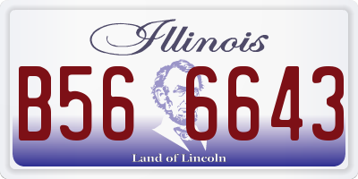 IL license plate B566643