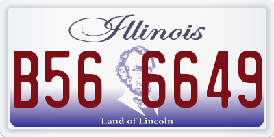 IL license plate B566649