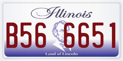 IL license plate B566651