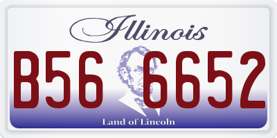 IL license plate B566652