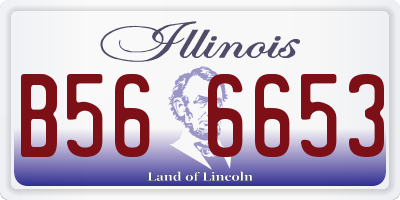 IL license plate B566653