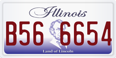 IL license plate B566654
