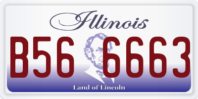 IL license plate B566663