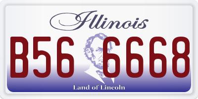 IL license plate B566668