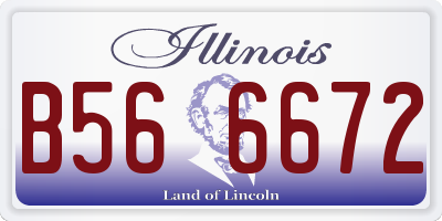IL license plate B566672