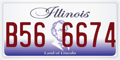 IL license plate B566674