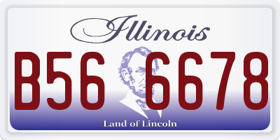 IL license plate B566678