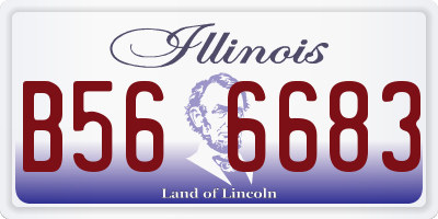 IL license plate B566683