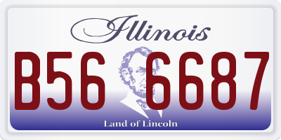IL license plate B566687