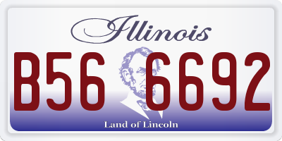 IL license plate B566692