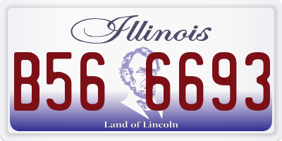 IL license plate B566693