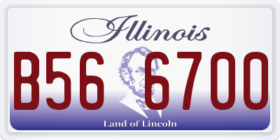 IL license plate B566700