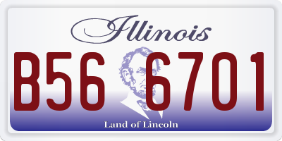 IL license plate B566701