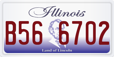 IL license plate B566702