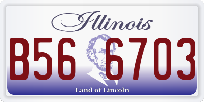 IL license plate B566703