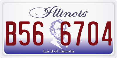 IL license plate B566704
