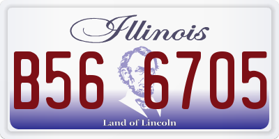 IL license plate B566705