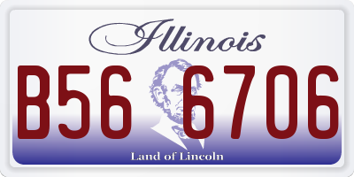 IL license plate B566706